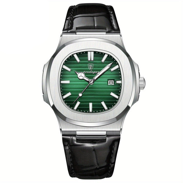Stylish and Sustainable Men's Wristwatch - ValorLuxe-Green / Black-State of Style