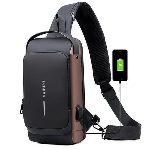 Stylish Anti-Theft Crossbody Bag - Nina-Black & Brown-State of Style