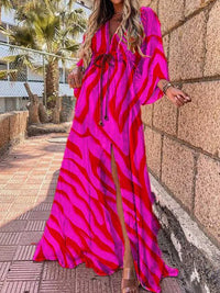 Stylish Beach Dress with Print - Zamara-Bright Pink-S-State of Style