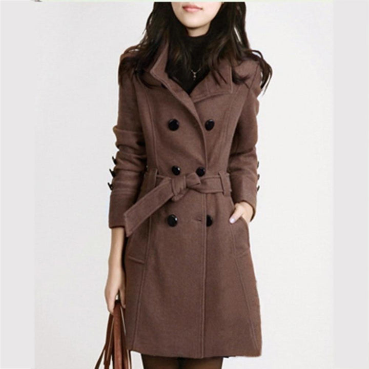 Stylish Belted Jacket for Women | Comfortable & Versatile-Brown-S-State of Style