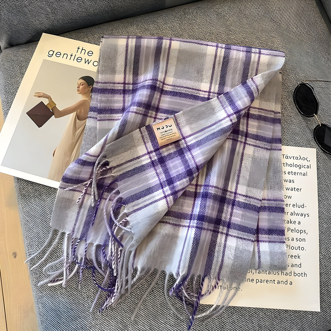 Stylish British Checked Cashmere Women's Winter Scarf - Victoria-A-State of Style