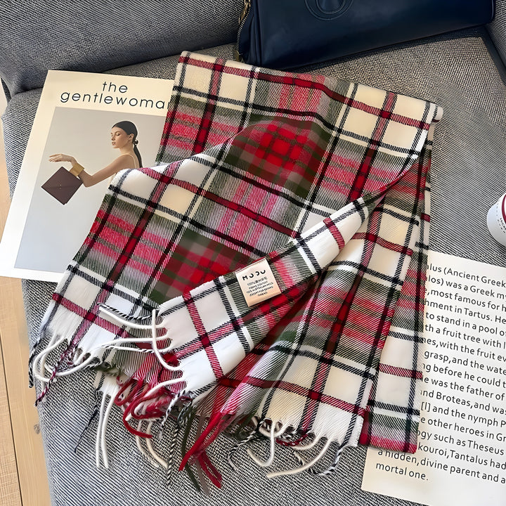 Stylish British Checked Cashmere Women's Winter Scarf - Victoria-C-State of Style