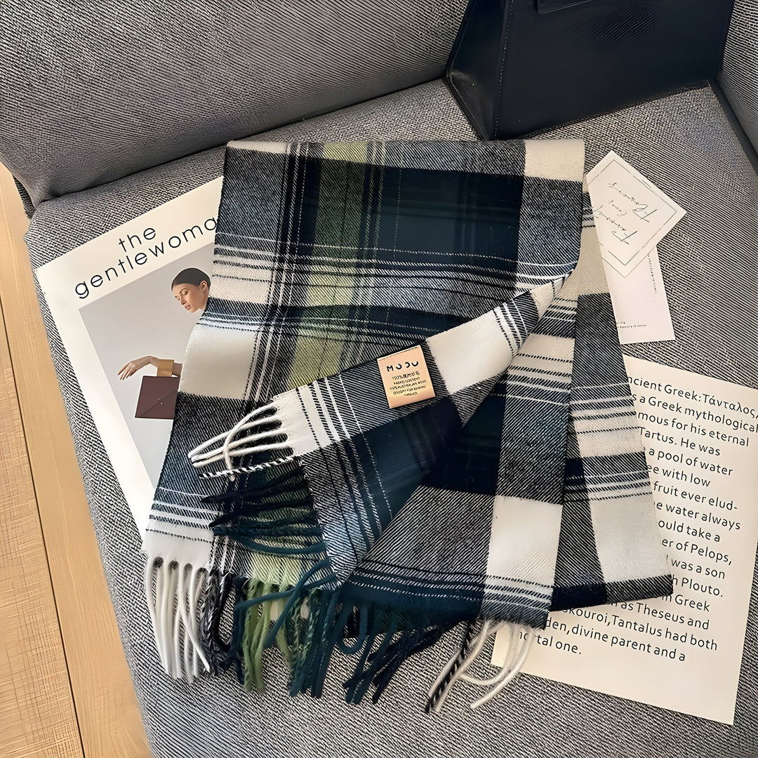 Stylish British Checked Cashmere Women's Winter Scarf - Victoria-E-State of Style