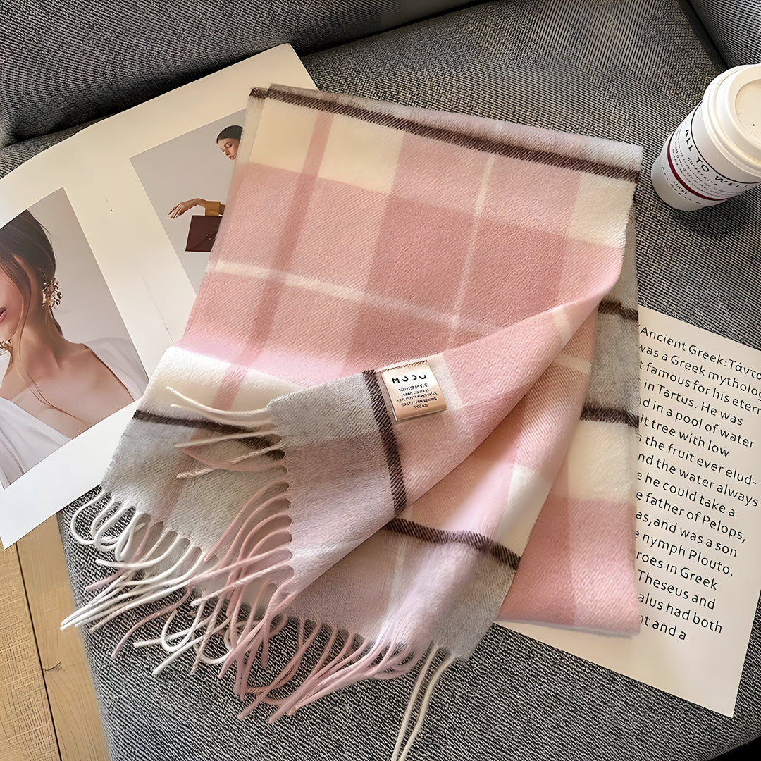 Stylish British Checked Cashmere Women's Winter Scarf - Victoria-I-State of Style