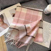 Stylish British Checked Cashmere Women's Winter Scarf - Victoria-I-State of Style