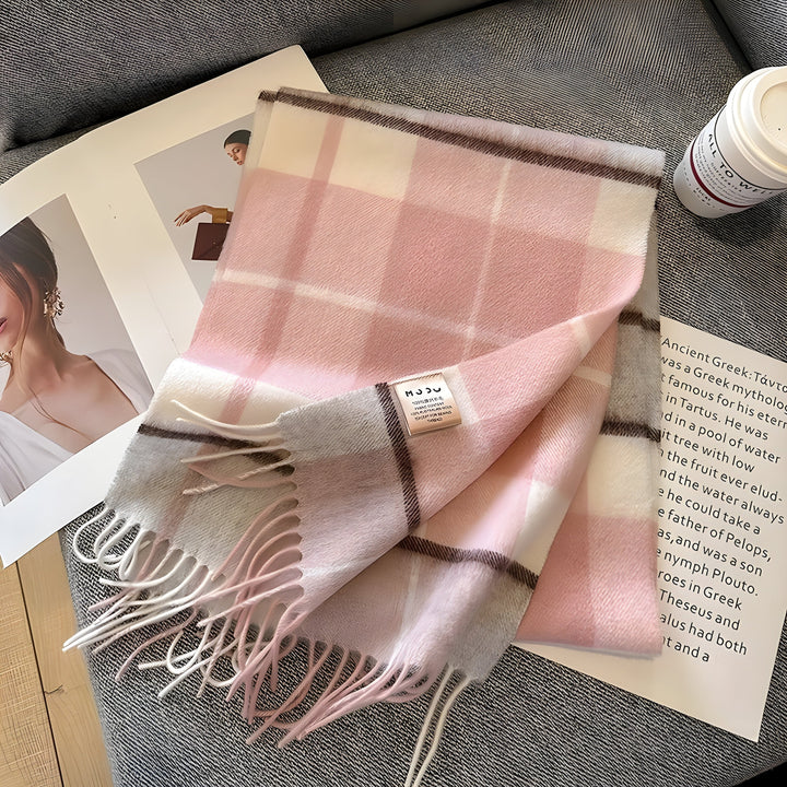 Stylish British Checked Cashmere Women's Winter Scarf - Victoria-I-State of Style