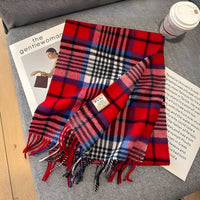 Stylish British Checked Cashmere Women's Winter Scarf - Victoria-N-State of Style