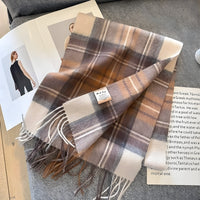 Stylish British Checked Cashmere Women's Winter Scarf - Victoria-O-State of Style