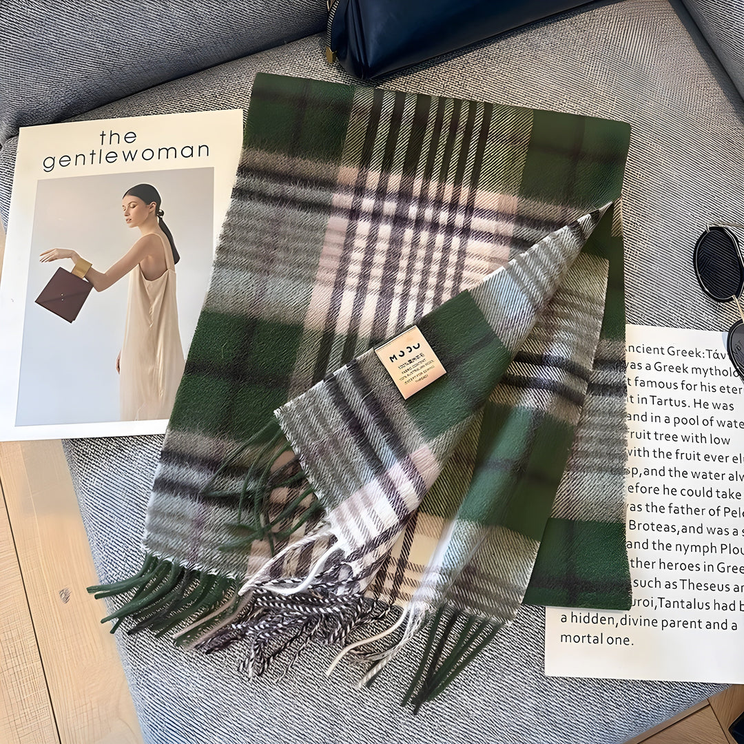 Stylish British Checked Cashmere Women's Winter Scarf - Victoria-Q-State of Style
