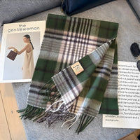 Stylish British Checked Cashmere Women's Winter Scarf - Victoria-Q-State of Style