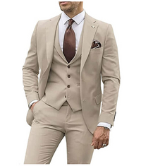 Stylish Business Outfit for Men (Jacket + Pants) - Victor-Beige-XS-State of Style