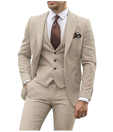 Stylish Business Outfit for Men (Jacket + Pants) - Victor-Beige-XS-State of Style