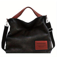 Stylish Canvas Shoulder Bag - Sienna-Black-State of Style