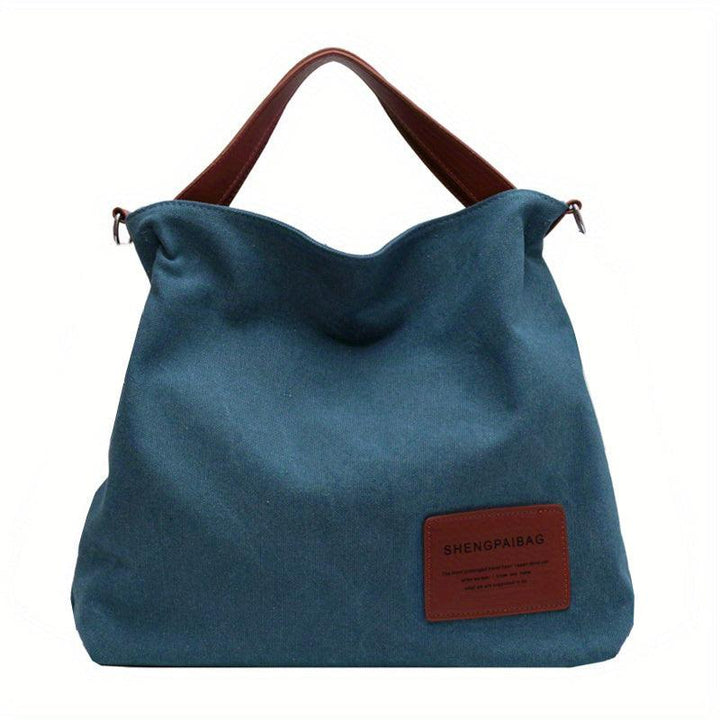 Stylish Canvas Shoulder Bag - Sienna-Blue-State of Style
