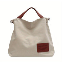 Stylish Canvas Shoulder Bag - Sienna-Cream White-State of Style