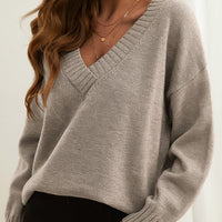 Stylish Cashmere Jumper for Women - Elara-Beige-S-State of Style