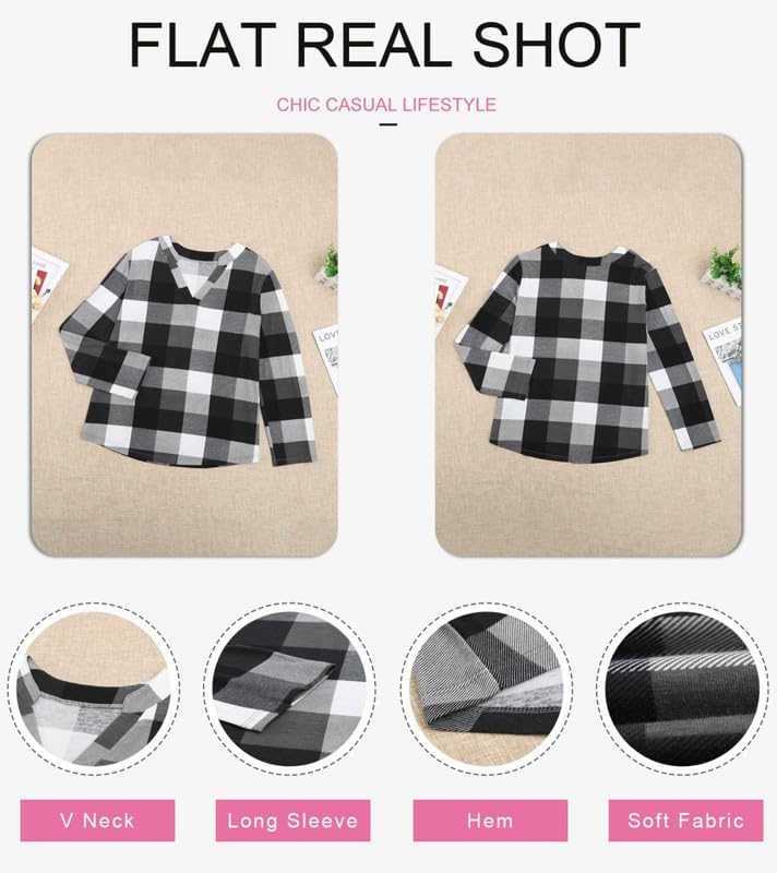 Stylish Casual Checked Women's Blouse - Lara-Black-S-State of Style