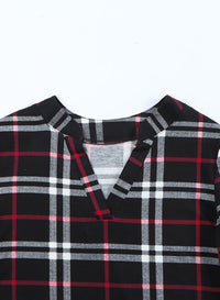 Stylish Casual Checked Women's Blouse - Lara-Black-S-State of Style