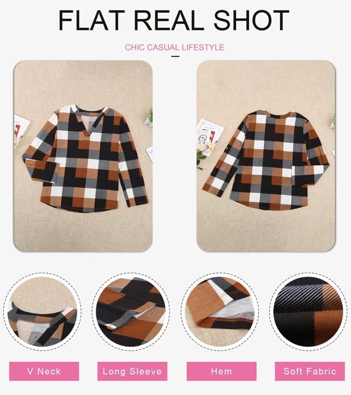 Stylish Casual Checked Women's Blouse - Lara-Black-S-State of Style