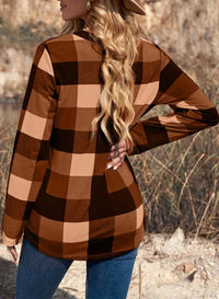Stylish Casual Checked Women's Blouse - Lara-Black-S-State of Style