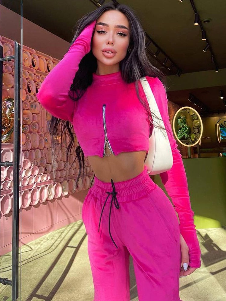 Stylish & Comfortable Lounge Set-Pink-S-State of Style