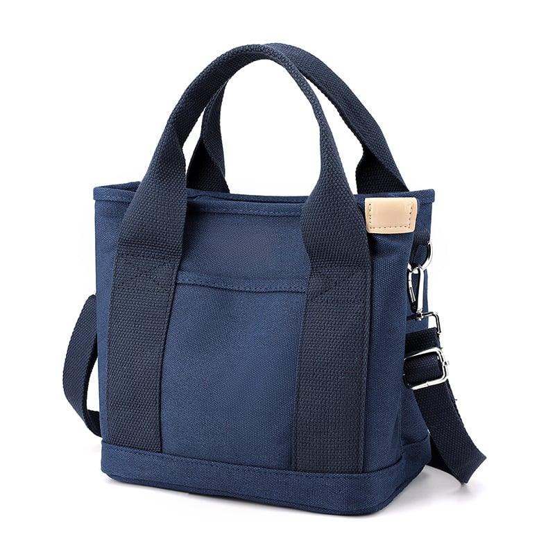 Stylish Compact Canvas Women’s Shoulder Bag – CitySling-Blue-State of Style