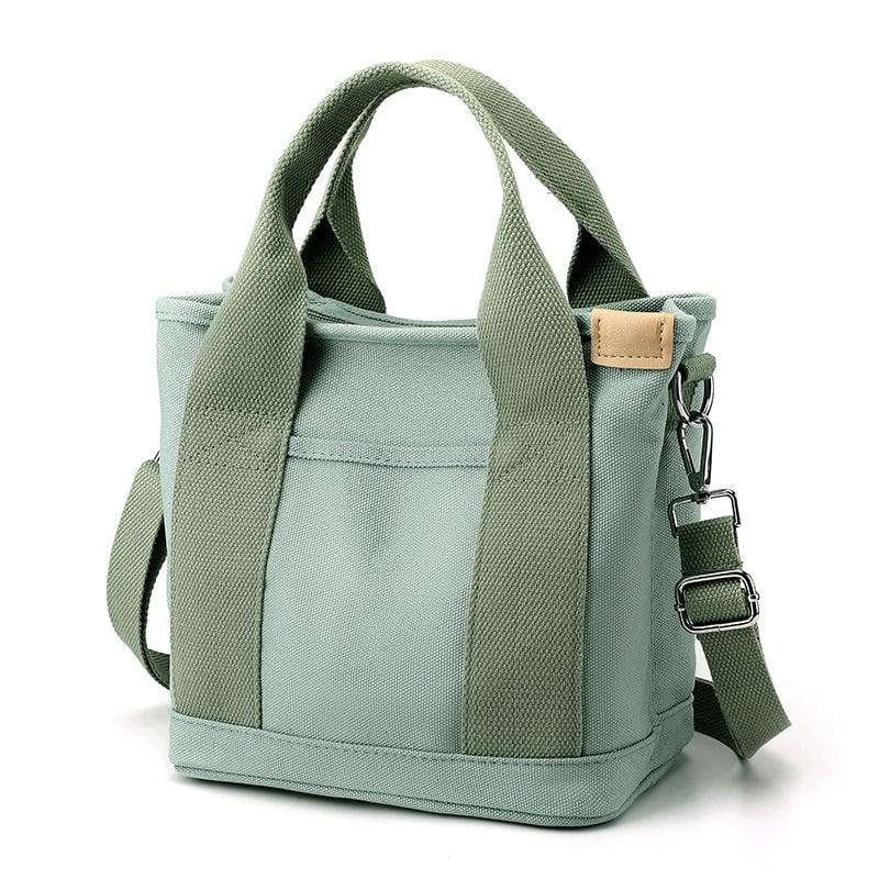 Stylish Compact Canvas Women’s Shoulder Bag – CitySling-Green-State of Style