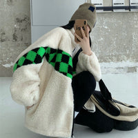Stylish Crystal Jacket | Warm & Chic for Women-White/Green-One Size-State of Style