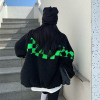 Stylish Crystal Jacket | Warm & Chic for Women-White/Green-One Size-State of Style