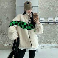 Stylish Crystal Jacket | Warm & Chic for Women-White/Green-One Size-State of Style