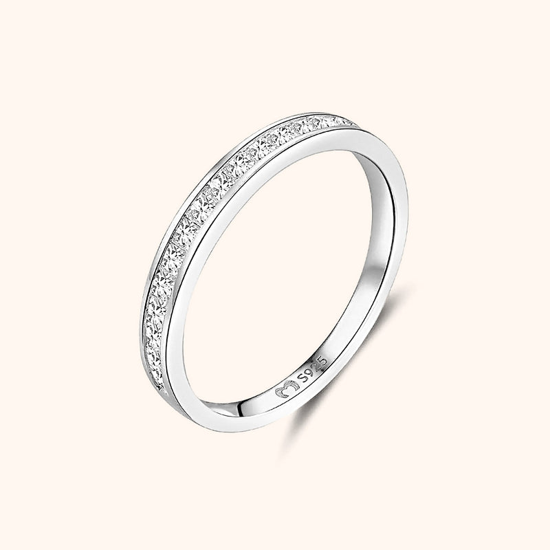 Stylish Cubic Zirconia Ring - Amelia-Silver-5-State of Style