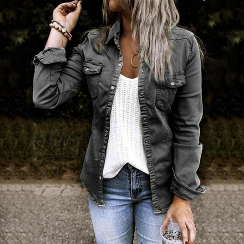 Stylish Denim Jacket for Women | Comfortable & Versatile-Black-S-State of Style