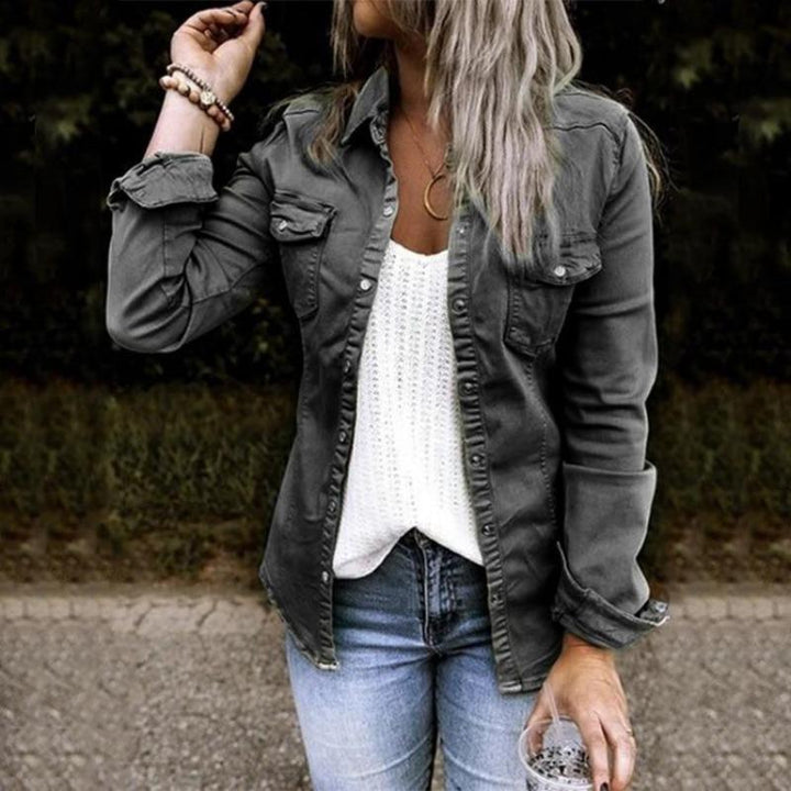 Stylish Denim Jacket for Women | Comfortable & Versatile-Black-S-State of Style