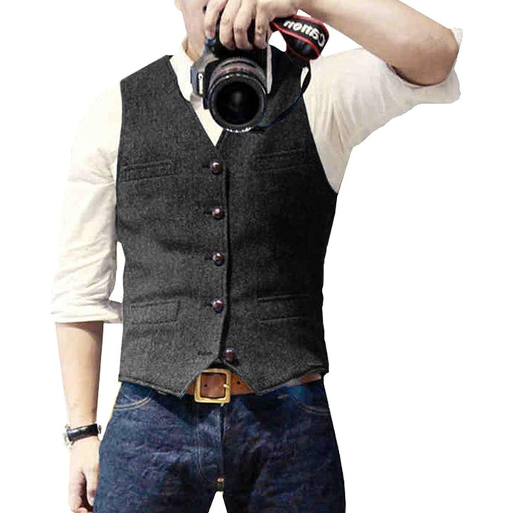 Stylish Denim Vest for Men - Mason-Black-XS-State of Style