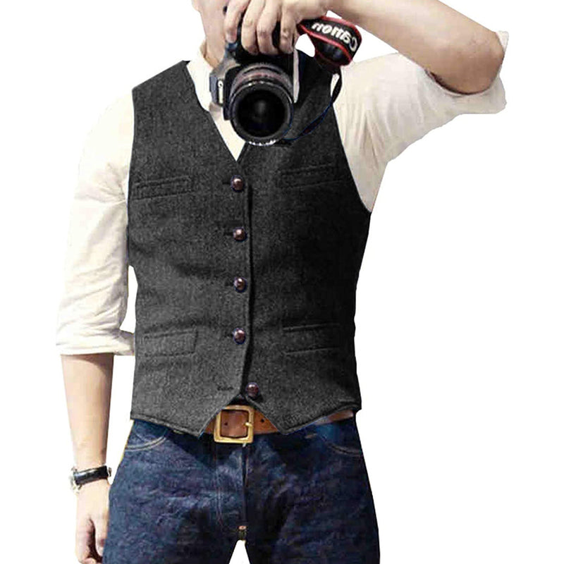 Stylish Denim Vest for Men - Mason-Black-XS-State of Style
