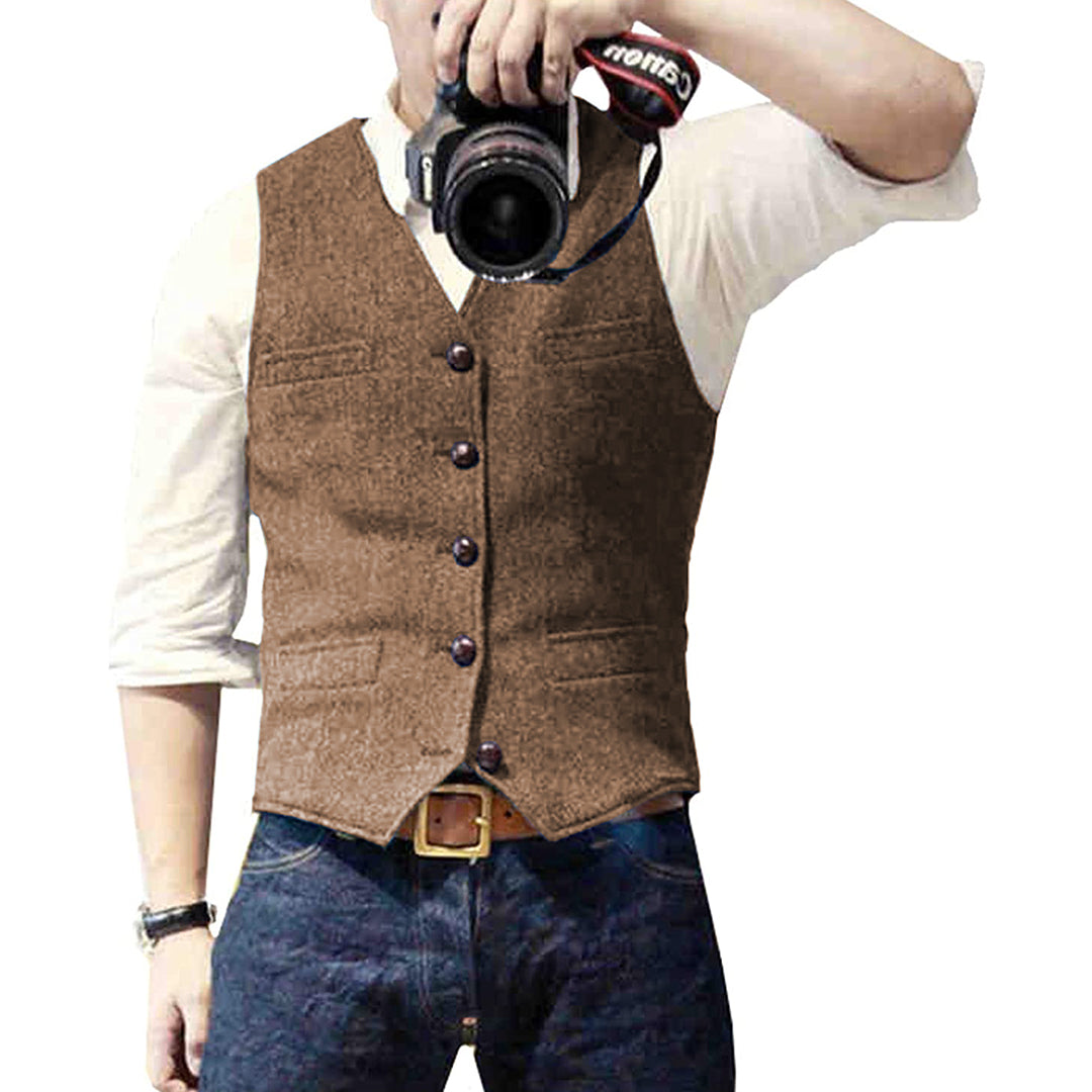 Stylish Denim Vest for Men - Mason-Brown-XS-State of Style