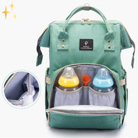 Stylish Diaper Bag Backpack with USB Charger – ParentPack-Green-State of Style