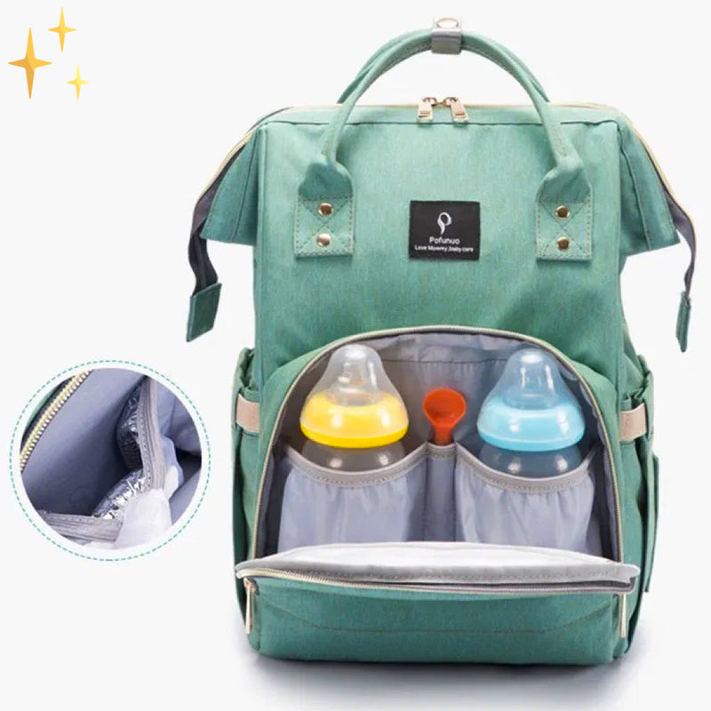 Stylish Diaper Bag Backpack with USB Charger – ParentPack-Green-State of Style