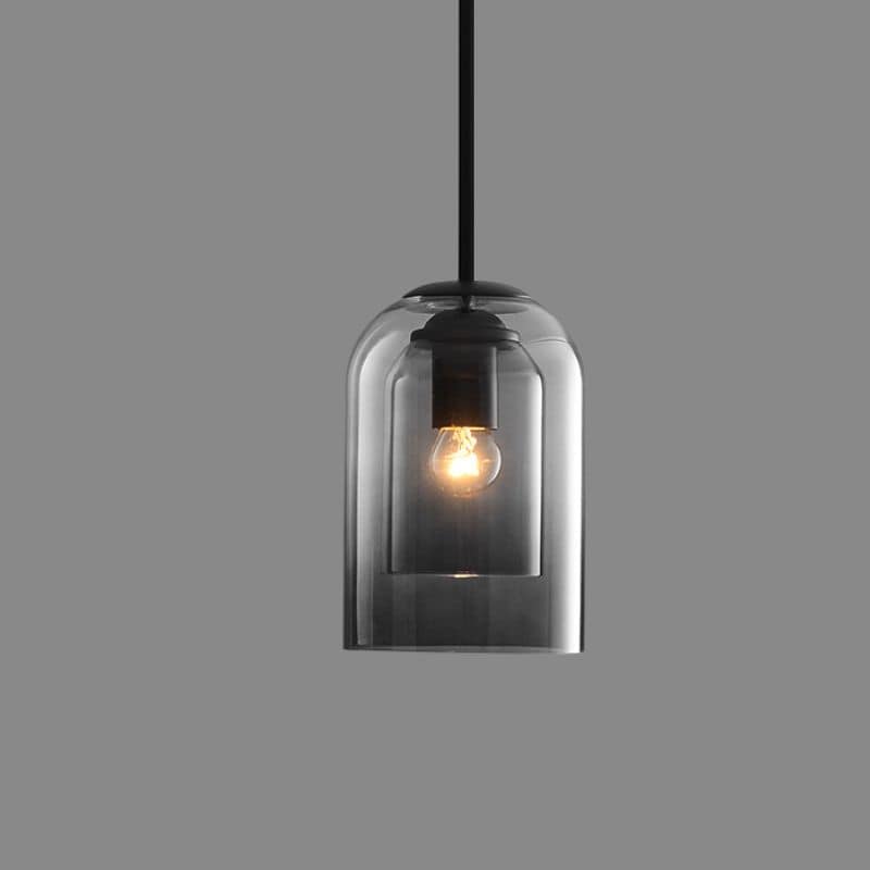 Stylish Double Glass Pendant Lamp - AuraGlas-Smoke grey-State of Style