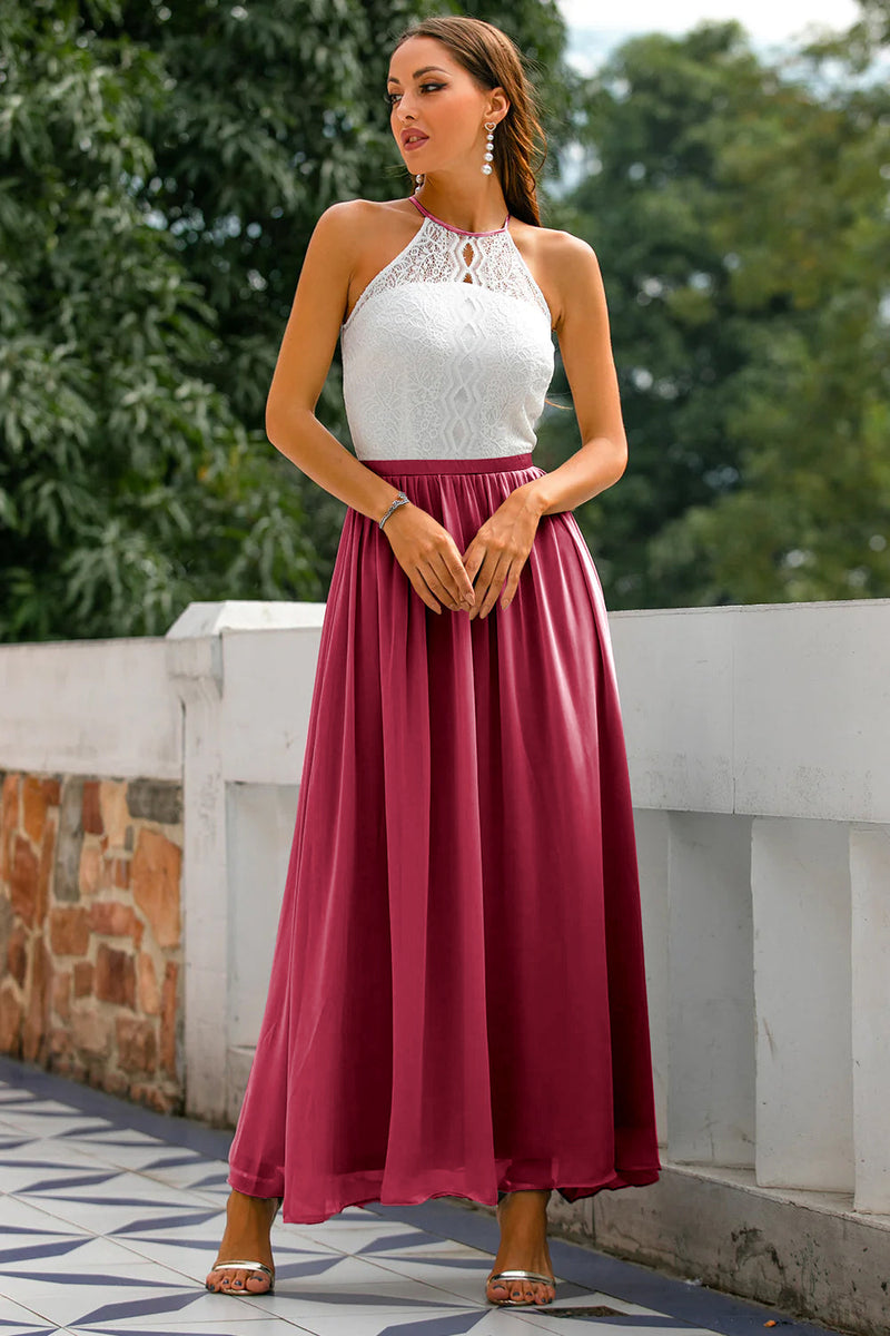 Stylish Dress for Wedding Guests with Open Back - Isabella-Burgundy-AU4-State of Style