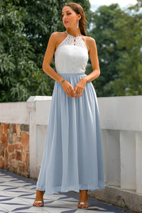 Stylish Dress for Wedding Guests with Open Back - Isabella-Dusty Blue-AU4-State of Style