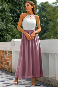 Stylish Dress for Wedding Guests with Open Back - Isabella-Vintage Mauve-AU4-State of Style