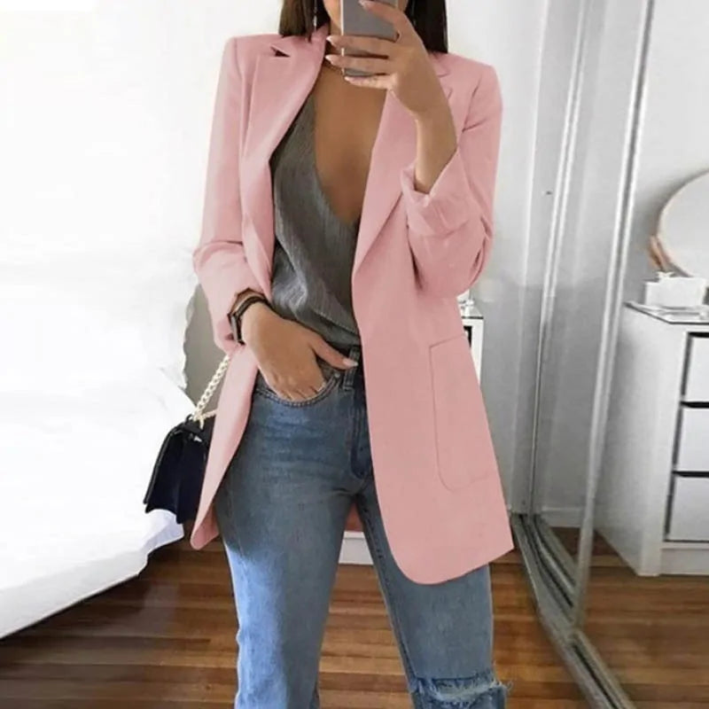 Stylish Elegant Streetwear Blazer - Serena-Pink-S-State of Style