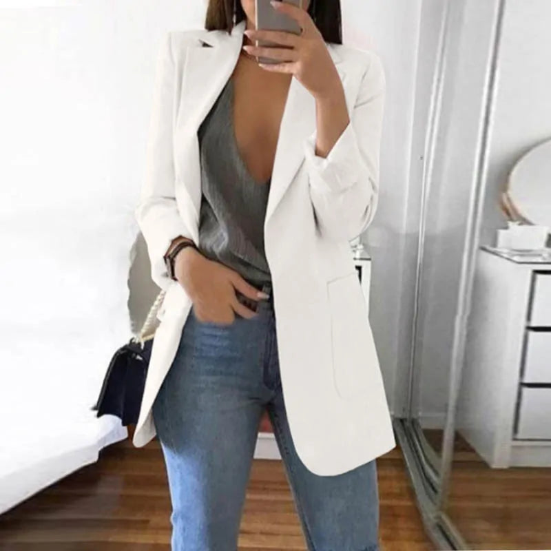 Stylish Elegant Streetwear Blazer - Serena-White-S-State of Style