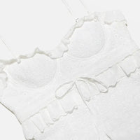 Stylish Embroidered Camisole Maxi Dress in White - Alina-XS-State of Style