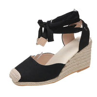 Stylish espadrille sandals for women – Maribel-Black-3-State of Style
