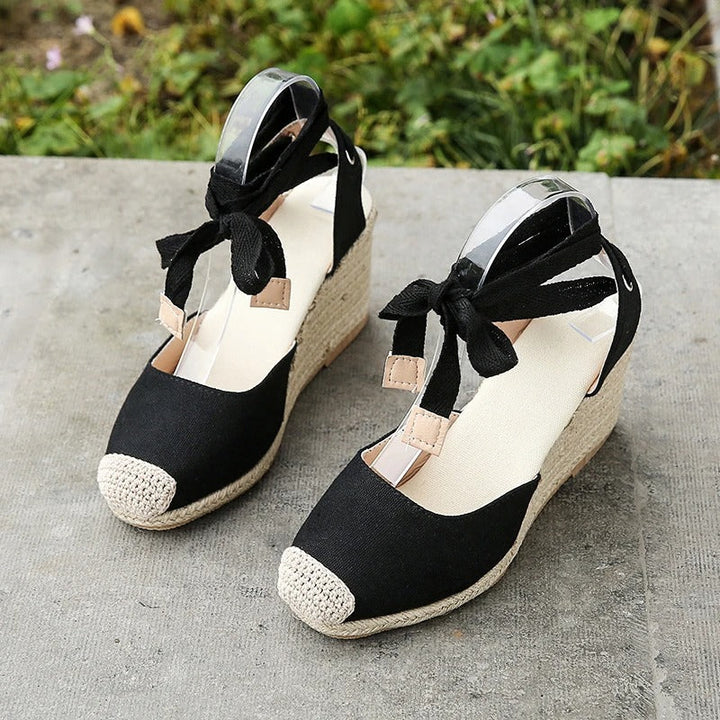 Stylish espadrille sandals for women – Maribel-White-3-State of Style