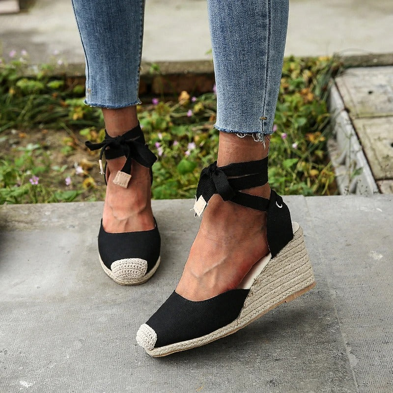Stylish espadrille sandals for women – Maribel-White-3-State of Style