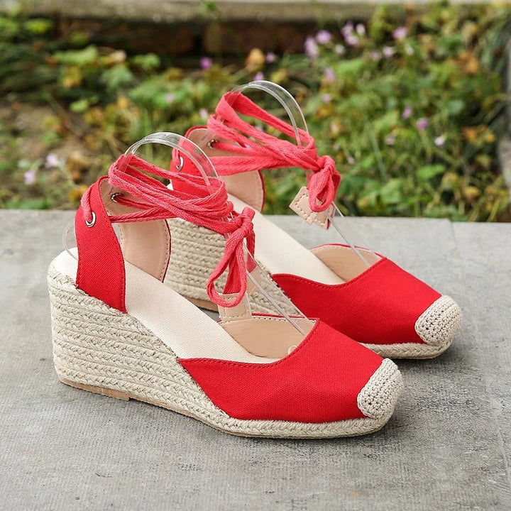 Stylish espadrille sandals for women – Maribel-White-3-State of Style