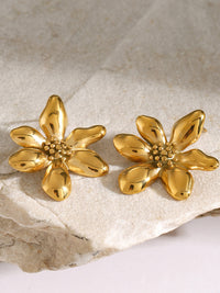 Stylish Flower Earrings - Florina-Gold-State of Style